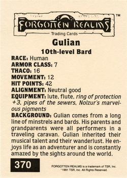1991 TSR Advanced Dungeons & Dragons - Silver #370 Gulian Back