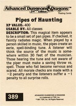 1991 TSR Advanced Dungeons & Dragons - Silver #389 Pipes of Haunting Back