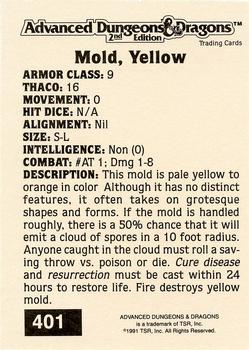 1991 TSR Advanced Dungeons & Dragons - Silver #401 Mold, Yellow Back