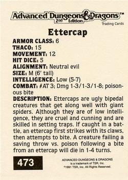 1991 TSR Advanced Dungeons & Dragons - Silver #473 Ettercap Back