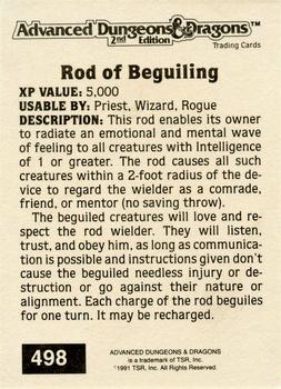 1991 TSR Advanced Dungeons & Dragons - Silver #498 Rod of Beguiling Back