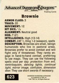 1991 TSR Advanced Dungeons & Dragons - Silver #623 Brownie Back