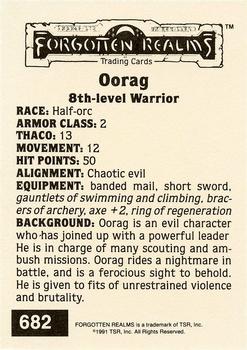 1991 TSR Advanced Dungeons & Dragons - Silver #682 Oorag Back