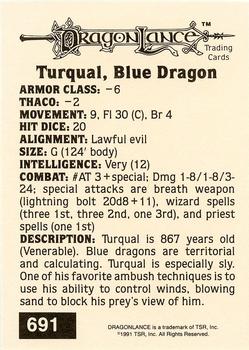 1991 TSR Advanced Dungeons & Dragons - Silver #691 Turqual, Blue Dragon Back