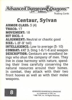 1992 TSR Advanced Dungeons & Dragons #8 Centaur, Sylvan Back