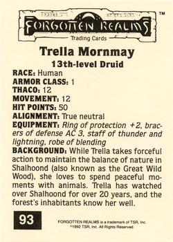 1992 TSR Advanced Dungeons & Dragons #93 Trella Mornmay Back