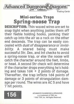 1992 TSR Advanced Dungeons & Dragons #156 Spring-noose Trap Back