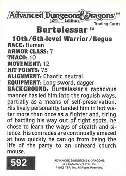 1992 TSR Advanced Dungeons & Dragons #592 Burtelessar Back
