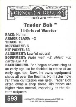 1992 TSR Advanced Dungeons & Dragons #593 Trader Bob Back