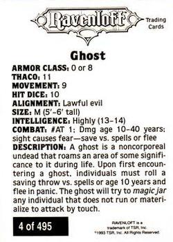 1993 TSR Advanced Dungeons & Dragons 2nd Edition #4 Ghost Back