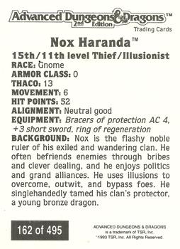 1993 TSR Advanced Dungeons & Dragons 2nd Edition #162 Nox Haranda Back