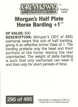 1993 TSR Advanced Dungeons & Dragons 2nd Edition #295 Morgani's Half Plate Horse Barding Back