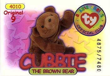 1998 Ty Beanie Babies I #2 Cubbie the Brown Bear Front