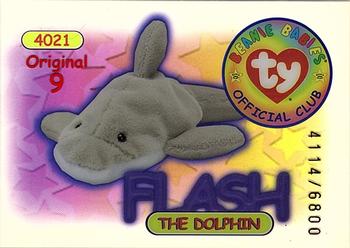 1998 Ty Beanie Babies I #3 Flash the Dolphin Front