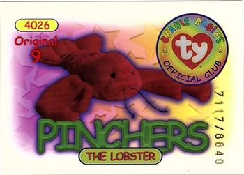 1998 Ty Beanie Babies I #6 Pinchers the Lobster Front