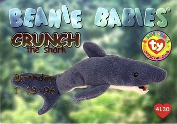1998 Ty Beanie Babies I #31 Crunch the Shark Front