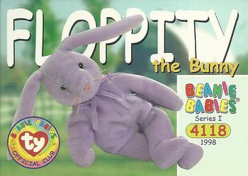 1998 Ty Beanie Babies I #76 Floppity the Bunny Front