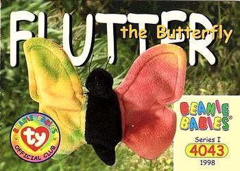 1998 Ty Beanie Babies I #77 Flutter the Butterfly Front
