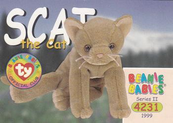1999 Ty Beanie Babies II #125 Scat the Cat Front