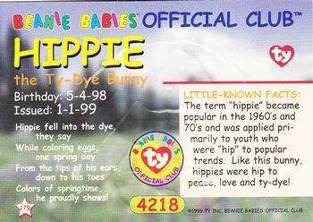 1999 Ty Beanie Babies II #179 Hippie the Ty-Dye Bunny Back