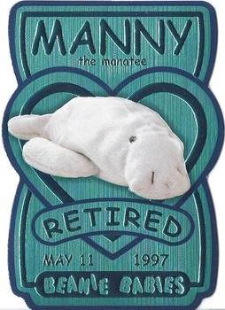 1999 Ty Beanie Babies III #6 Manny the Manatee Front