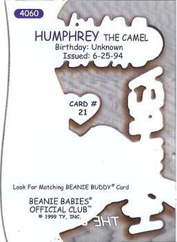 1999 Ty Beanie Babies III #21 Humphrey the Camel Baby Back