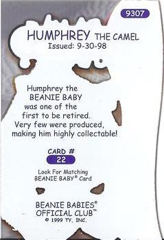 1999 Ty Beanie Babies III #22 Humphrey the Camel Buddy Back