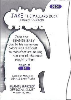 1999 Ty Beanie Babies III #24 Jake the Mallard Duck Buddy Back