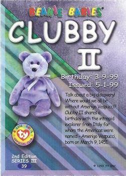 clubby 2 beanie babies platinum edition