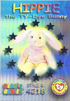 1999 Ty Beanie Babies III #53 Hippie the Rainbow Bunny Front