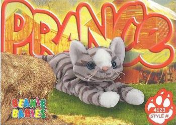 1999 Ty Beanie Babies III #118 Prance the Cat Front