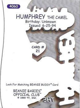 1999 Ty Beanie Babies III #21 Humphrey the Camel Baby Back