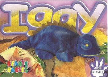 1999 Ty Beanie Babies IV #201 Iggy the Ty-Dye Iguana with Spine Front