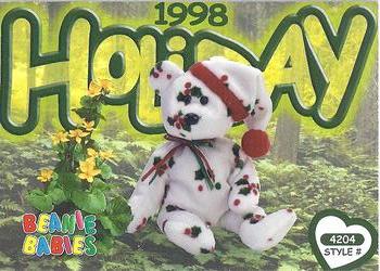 1999 Ty Beanie Babies IV #160 '98 Holiday Teddy [rare] Front