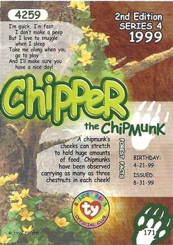 1999 Ty Beanie Babies IV #171 Chipper Back
