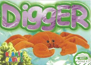 1999 Ty Beanie Babies IV #175 Digger (orange) Front
