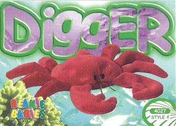 1999 Ty Beanie Babies IV #176 Digger (red) Front