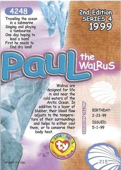 1999 Ty Beanie Babies IV #215 Paul Back