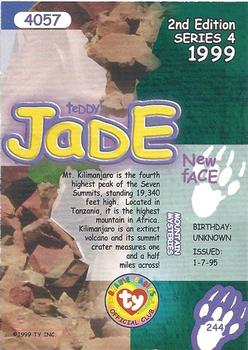 1999 Ty Beanie Babies IV #244 Teddy - Jade Back