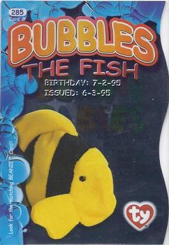 1999 Ty Beanie Babies IV #285 Bubbles Buddy [rare] Back