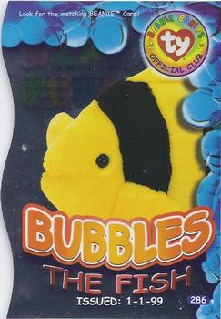 1999 Ty Beanie Babies IV #286 Bubbles Beanie [rare] Back