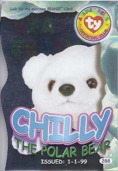 1999 Ty Beanie Babies IV #288 Chilly Beanie [rare] Back