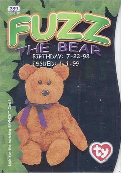 1999 Ty Beanie Babies IV #289 Fuzz Buddy Back
