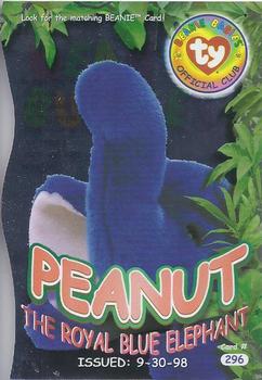 1999 Ty Beanie Babies IV #296 Peanut Beanie Back