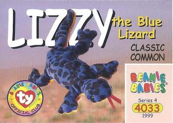 1999 Ty Beanie Babies IV #307 Lizzy (blue spots) Front