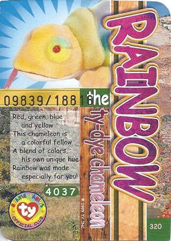 1999 Ty Beanie Babies IV #320 Rainbow Back