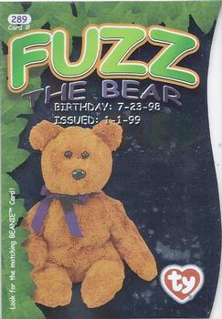 1999 Ty Beanie Babies IV #289 Fuzz Buddy Back