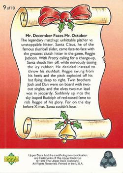 1992 Upper Deck Santa Claus #9 Mr. December meets Mr. October Back