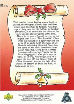 1992 Upper Deck Santa Claus #10 North Pole Summer League Back