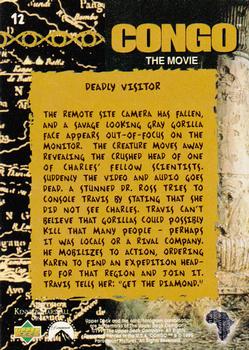 1995 Upper Deck Congo the Movie #12 Deadly Visitor Back